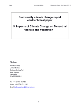 Biodiversity climate change report card technical paper 5. Impacts of