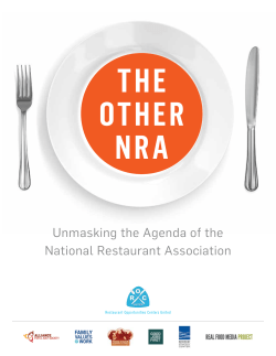 The Other NRA - Restaurant Opportunities Center