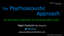 the Psychology of Productivity - The Association of Noise Consultants