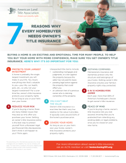 7 reasons why every homebuyer needs owner`s title insurance