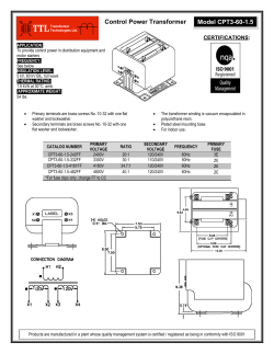 Control Power Transformer Model CPT3-60-1.5