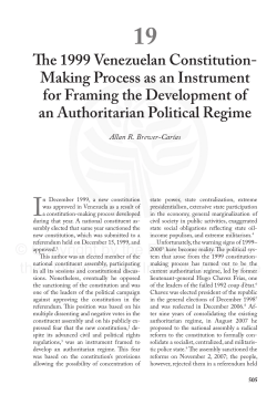The 1999 Venezuelan Constitution
