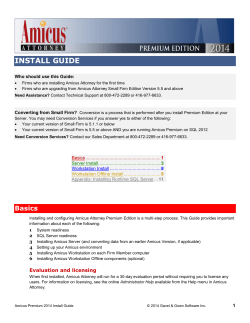Install Guide for Amicus Premium 2014