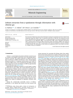 Lithium extraction from &Icirc;&sup2;-spodumene through chlorination
