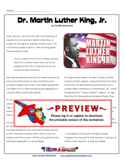 Dr. Martin Luther King, Jr.