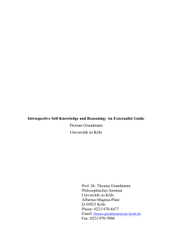 Introspective Self-Knowledge and Reasoning: An Externalist Guide