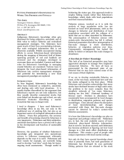 Putting Fishermen`s Knowledge to Work