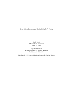 Ecocriticism, Entropy, and the Gothic in Poe`s Fiction