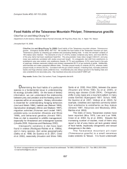 Food Habits of the Taiwanese Mountain Pitviper