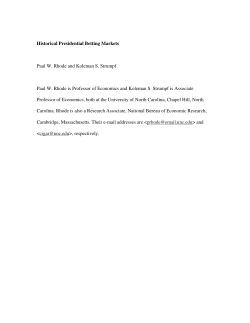 Historical Presidential Betting Markets