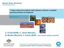 Using a long term tropical radar dataset to inform a cumulus