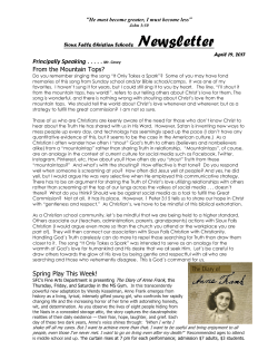 Calendar &hellip; - Sioux Falls Christian Schools