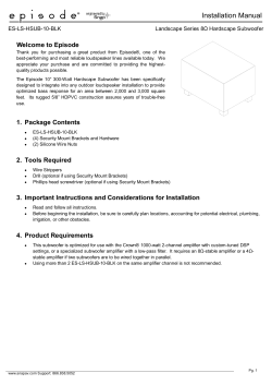 Installation Manual