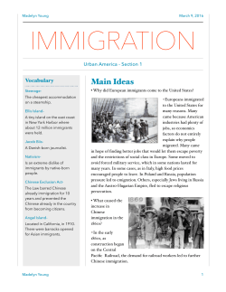 Madelyn Young- Immigration