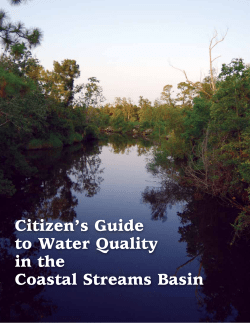 Citizen`s Guide to Water Quality in the Coastal Streams Basin