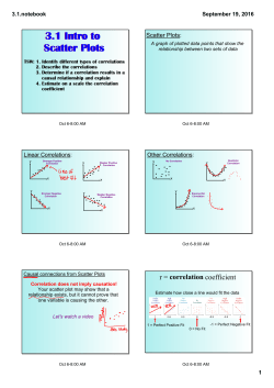 3.1 Intro to Scatter Plots 3.1 Intro to Scatter Plots