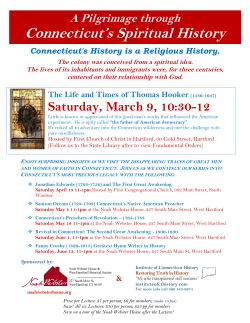 Connecticut`s Spiritual History