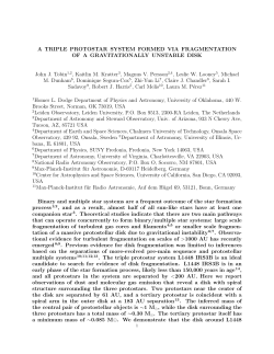 A TRIPLE PROTOSTAR SYSTEM FORMED VIA FRAGMENTATION
