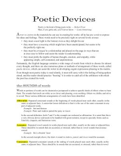 Poetic Devices Packet