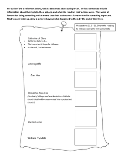 For each of the 6 reformers below, write 3 sentences about each