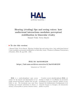 Hearing (rivaling) lips and seeing voices: how audiovisual