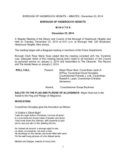 December 23, 2014 - Borough of Hasbrouck Heights