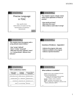 Precise Language in TEAC