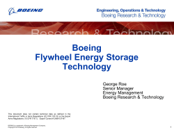 Boeing Flywheel Energy Storage Technology