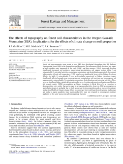 The effects of topography on forest soil characteristics in the Oregon