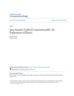 Jane Austen`s Unified Commonwealth