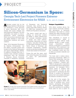 Silicon-Germanium in Space - Dr. John D. Cressler