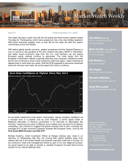 Issue 47 Friday November 27th, 2015 This week has been a quiet