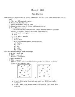 Chemistry 1411 Test-2 Review
