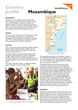 Mozambique Country Profile