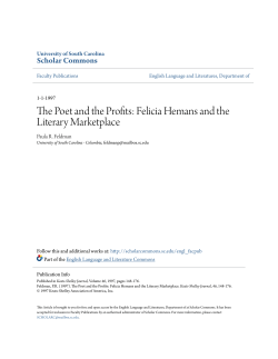 The Poet and the Profits: Felicia Hemans and