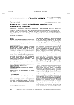 A dynamic programming algorithm for