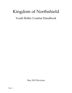 Northshield Youth Combat Handbook 2015