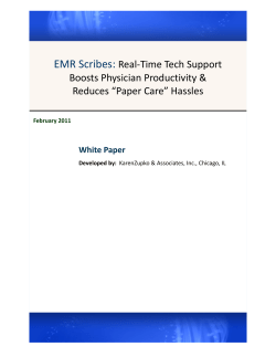 EMR Scribes: Real-Time Tech Support Boosts Physician