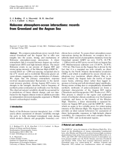Holocene atmosphere-ocean interactions: records from Greenland