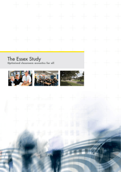 The Essex Study optimised classroom acoustics for all