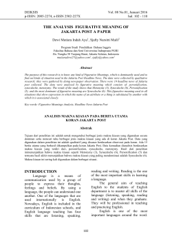 the analysis figurative meaning of jakarta post a paper introduction