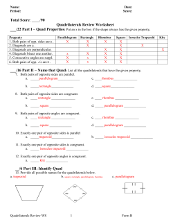 Quadrilateral Review WS