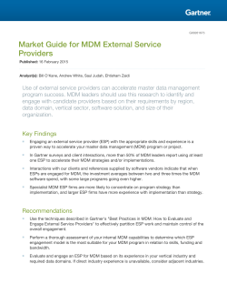 Market Guide for MDM External Service Providers