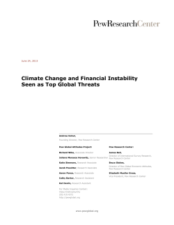 Climate Change and Financial Instability Seen as Top Global Threats