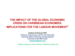 IMPACT OF THE GLOBAL ECONOMIC CRISIS ON THE CARIBBEAN
