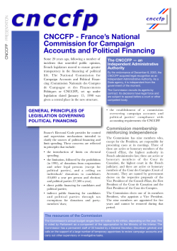 CNCCFP - France`s National Commission for Campaign Accounts