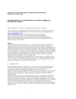 Riverbank filtration in the Netherlands: well fields