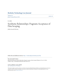 Symbiotic Relationships: Pragmatic Acceptance of Data Scraping