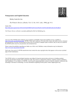 Pomegranates and English Education Shirley Geok-lin