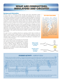 home safety checklist what are conductors, insulators and circuits?
